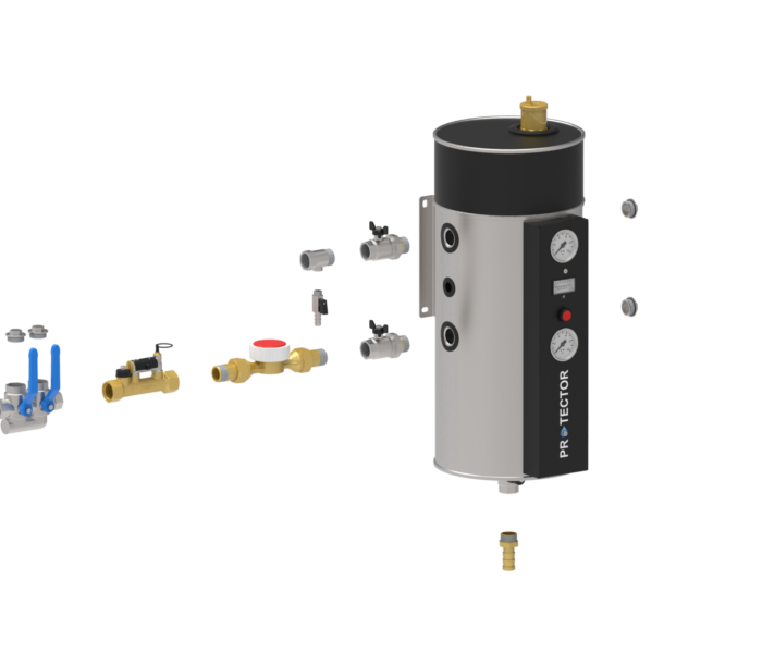 PROTECTOR MINI UK WITH VALVE KIT EXPL