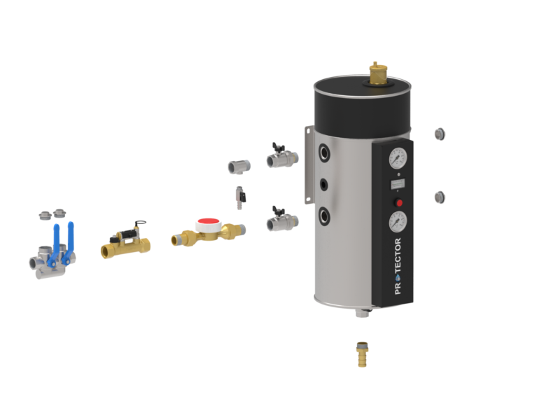 PROTECTOR MINI UK WITH VALVE KIT EXPL
